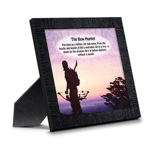 Bow Hunters Prayer, Hunting, Gaming with Crossbow Picture Frame, 10x10 8504