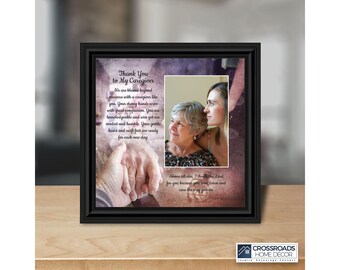 Thank You to My Caregiver Picture Frame, Caregiver Appreciation Gift for Nurse, Friend, Hospice, Home Health Aide, Thoughtful Gratitude Gift