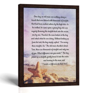 Starfish Story Canvas Print, Coastal Wall Art, Beach Decor, Ready to Hang image 4