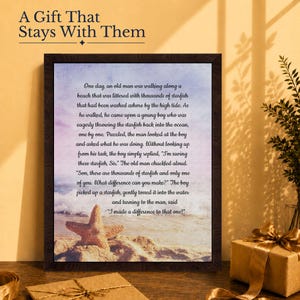 Starfish Story Canvas Print, Coastal Wall Art, Beach Decor, Ready to Hang image 8