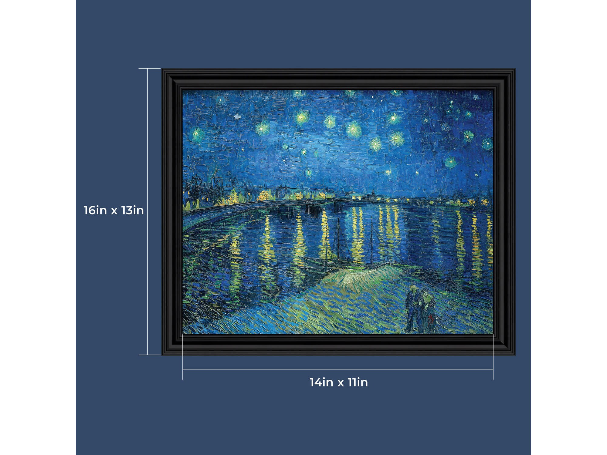 Starry Night Over the Rhone by Vincent Van Gogh Framed Wall Art Print ...