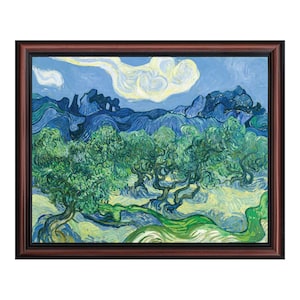 Olive Trees by Vincent Van Gogh Framed Wall Art Print for Home Decor, 11x14, 2438