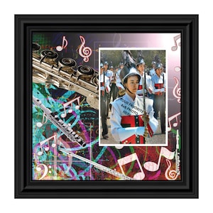 Flute, Musician Gifts Flute, or Marching Band Percussion Frame 10X10