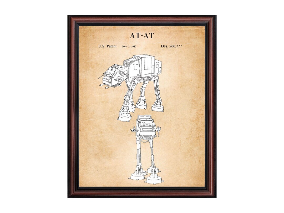 Star Wars at at Framed Patent Print, Star Wars All Terrain Armored ...