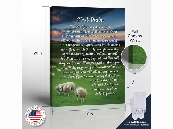 Simply Home Coperta Arazzo 'Lord Is My Shepherd' – Salmo 23, Plaid Regalo Spirituale, Prodotto USA