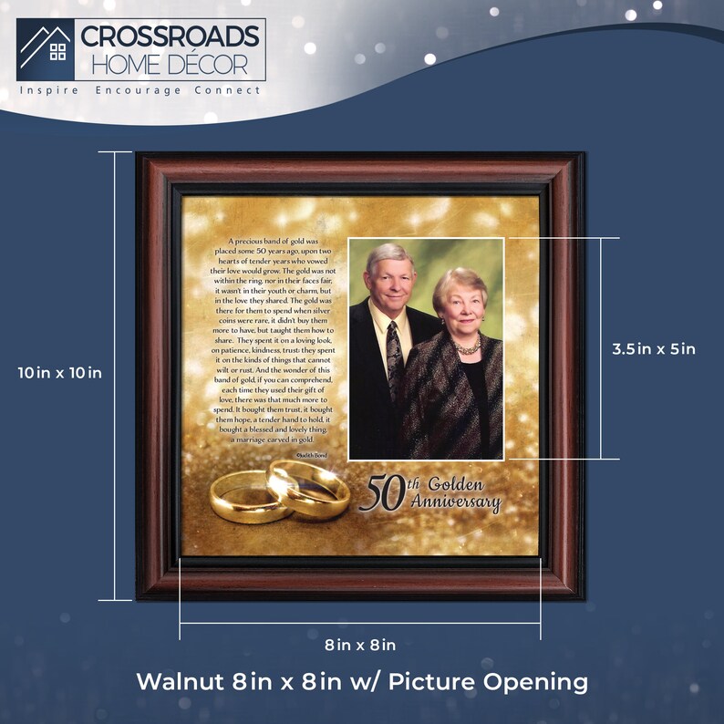 50th Wedding Anniversary Picture Frame 50th Anniversary Etsy