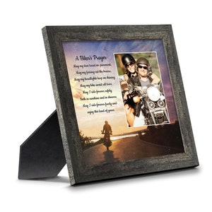 A Biker&#39;s Prayer, Gift for Motorcycle Riders, Inspirational Bike Picture Frame, 10x10