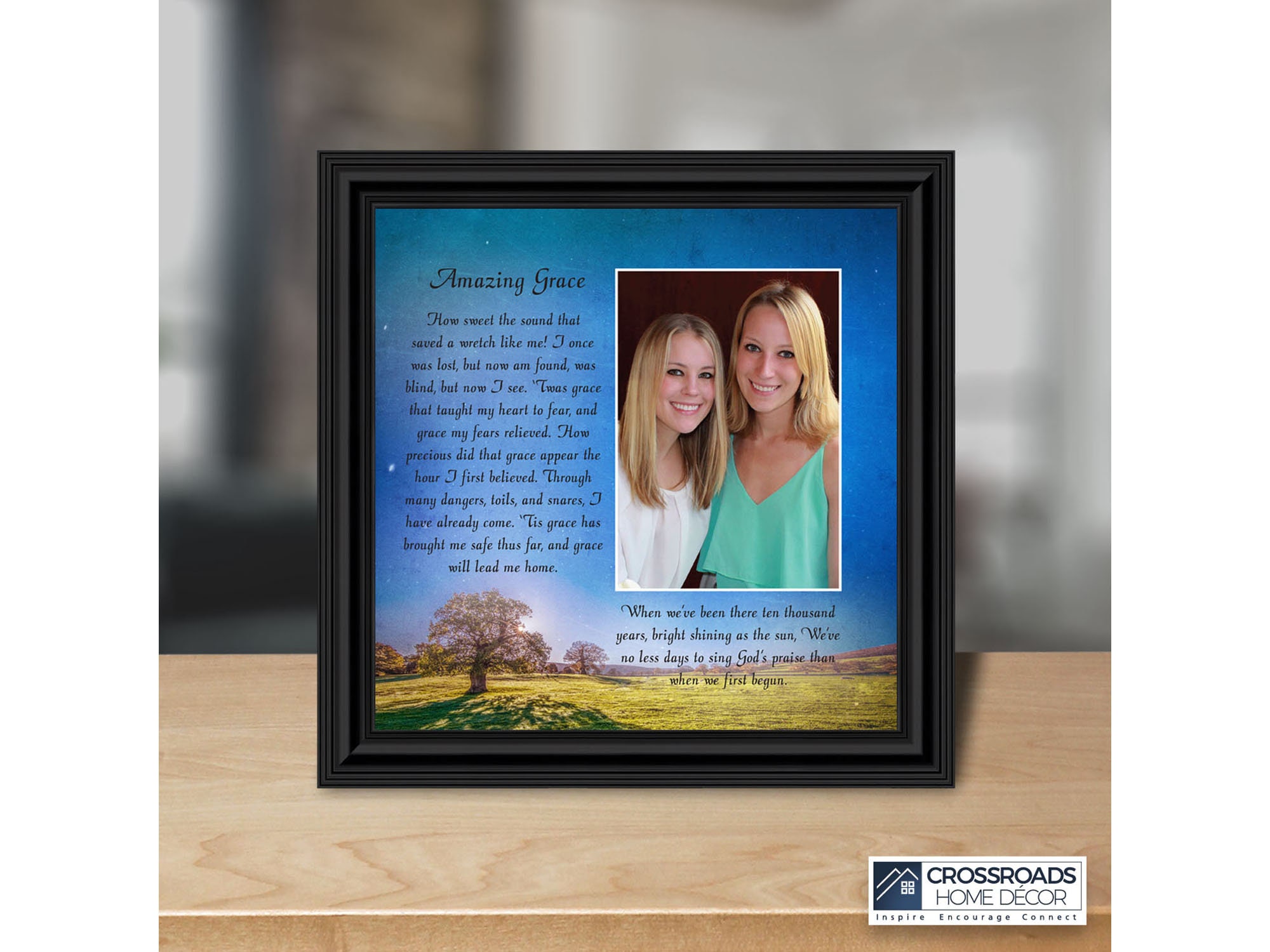 Amazing Grace Hymn Picture Frame Great Hymns Of The Faith Inspirational Christian Gift Home Decor With Scripture Verse Art