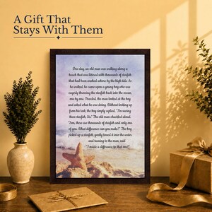 Starfish Story Canvas Print, Coastal Wall Art, Beach Decor, Ready to Hang image 7
