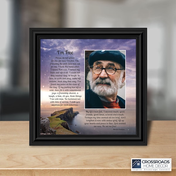 Memorial Picture Frames for Sympathy Gift Baskets, Bereavement Gifts, Condolence Card in Memory of Loved One, Sympathy Gifts Loss of Father