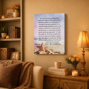 Starfish Story Canvas Print, Coastal Wall Art, Beach Decor, Ready to Hang image 10