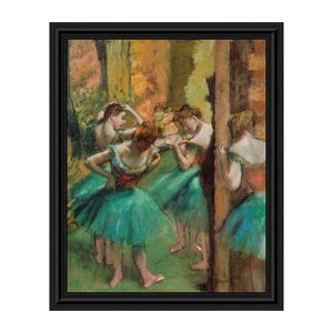 Pink and Green by Edgar Degas Framed Wall Art Print, 11x14 2421