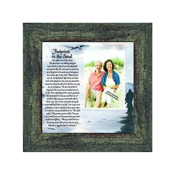 Footprints in the Sand Personalized Framed Picture 10X10 6703 Etsy