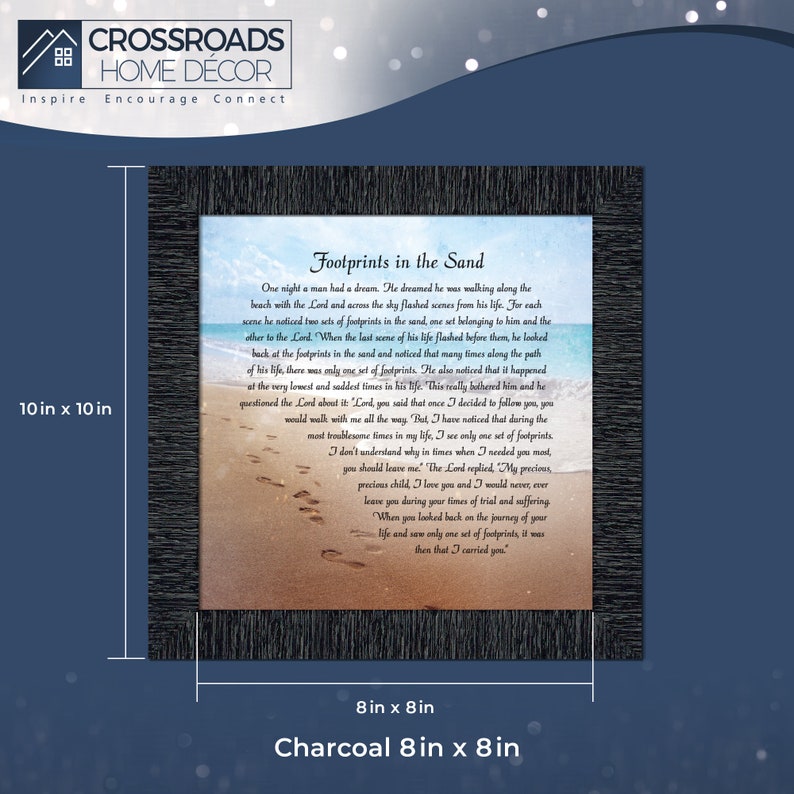 Footprints in the Sand Wall Art Beach Decor Christian Gifts Etsy