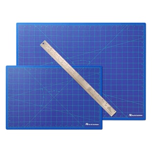 Self Healing Cutting Mat Set Large Craft Mat, Small Craft Mat w/ Straight Edge - Sewing Supplies, Quilting and Crafting for Rotary Cutter
