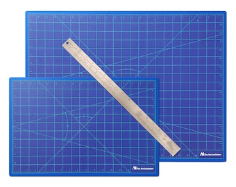 Self Healing Cutting Mat Set Large Craft Mat, Small Craft Mat w/ Straight Edge - Sewing Supplies, Quilting and Crafting for Rotary Cutter