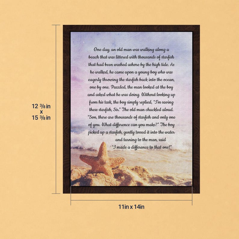 Starfish Story Canvas Print, Coastal Wall Art, Beach Decor, Ready to Hang image 20