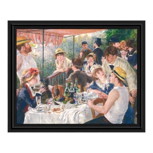 Luncheon of The Boating Party by Pierre Auguste Renoir Framed Print, Great Kitchen or Living Room Wall Decor, 11x14 2402