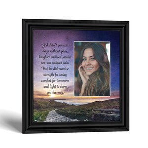 God's Promise of Peace, Faith Inspirational Gifts, Sympathy Gift Memory Picture Frame