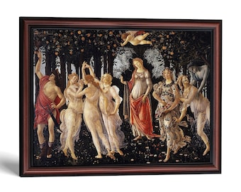 La Primavera Botticelli Print, Framed or Canvas Wall Art, Renaissance Italian Masterpiece