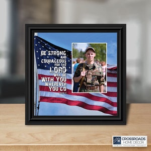 Be Strong and Courageous, Joshua 1:9, Bible Verse Wall Décor,