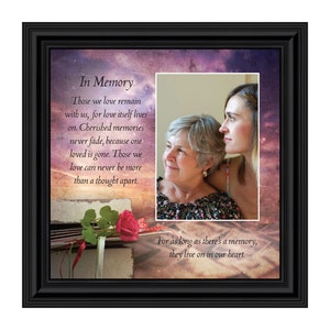 In Memory of Loved One Memorial Gifts Picture Frames, Bereavement Gifts for Sympathy Gift Baskets, Condolence Card, Loss of Mother, Father