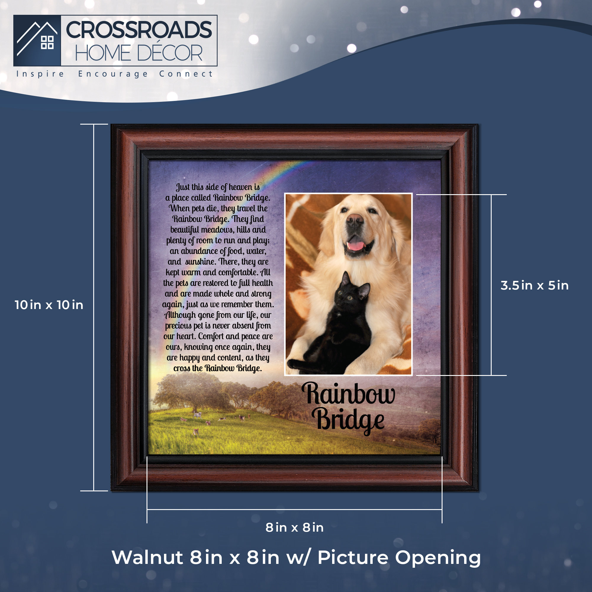 Rainbow Bridge Pet Memorial Gifts – Cat and Dog Memorial Gifts, Loss of ...