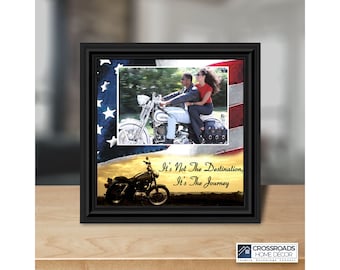 Harley Davidson Gifts for Men and Women, Patriotic Harley Accessories, Harley Davidson Wedding Gifts, American Flag Motorcycle Wall Decor