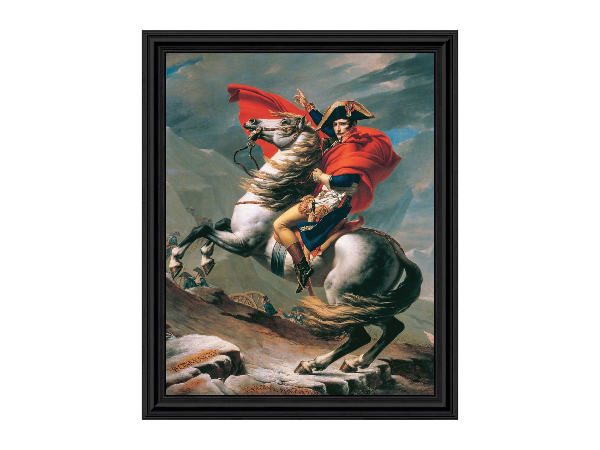 Jacques Louis David Napoleon Crossing the Alps Historical Paintings