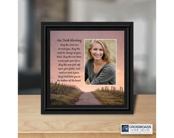Irish Blessing Wall Art, May the Road Rise Up to Meet You Sign, Celtic Home Decor Gift for Wedding Housewarming or St. Patrick's Day