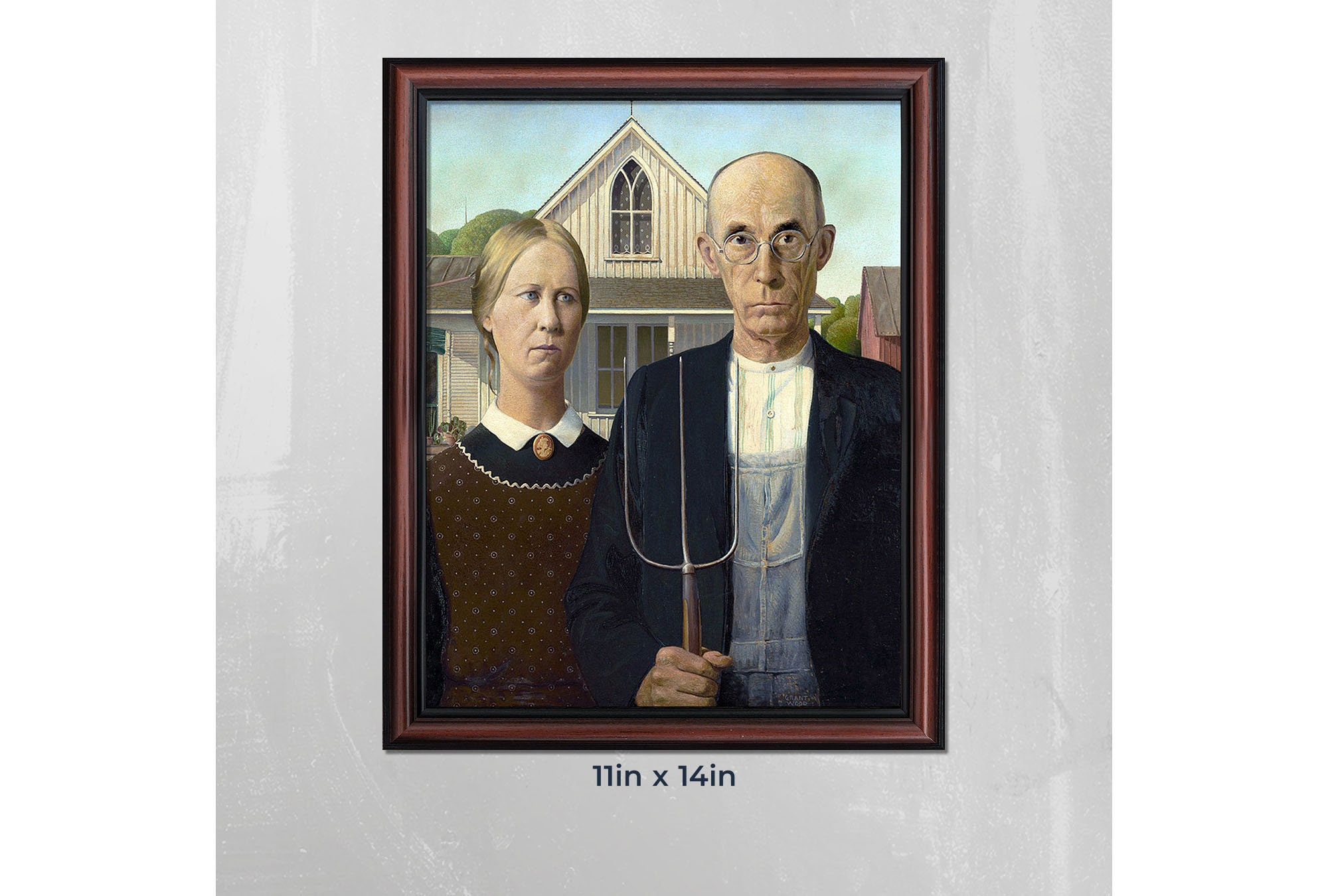 American Gothic by Grant Wood, World Famous Wall Art Collection