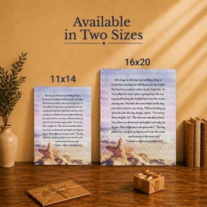 Starfish Story Canvas Print, Coastal Wall Art, Beach Decor, Ready to Hang image 14