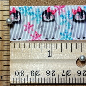 Christmas Penguins 7/8 inch Grosgrain Ribbon
