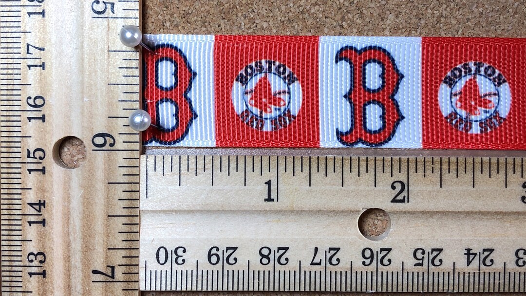 Boston Red Socks Baseball 1 Inch Grosgrain Ribbon - Etsy