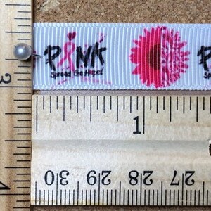 Breast Cancer Awareness “PINK: Spread The Hope!” 5/8 inch Grosgrain Ribbon