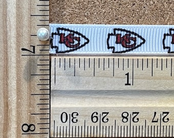 Kansas City Chiefs 3/8 inch Grosgrain Ribbon