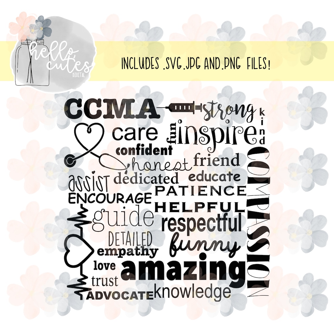 Medical Assistant Appreciation Design cut file svgs png Etsy
