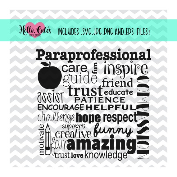 Download Paraprofessional Appreciation Design Png Eps Svg Jpg Files Aide Ibia Ia Iash School Teacher Assistant