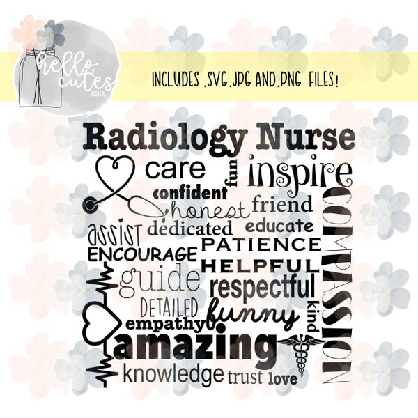 Radiology Nurse Design, Cut file, cricut cut file, printable, jpg, png, svg, registered nurse, licensed vocational nurse, RN, LVN, LPN,