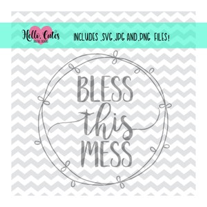 Segne dieses Chaos Kranz Design | Schneiden Dateien, Cricut, Svg, Png, Jpg, digitale Download,, schneiden Cricut Dateien