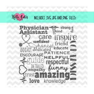 Physician Assistant Design | png, svg, & jpg files | Instant Digital Download, cricut cut files, printable