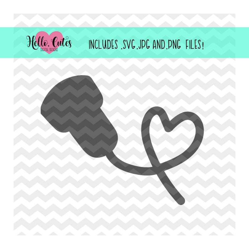 Ultrasound Transducer Heart Design svg file png file jpg | Etsy