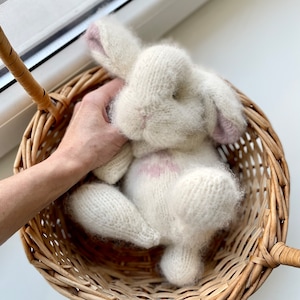 Crochet holland lop rabbit 11,4inch Knit rabbit Knit bunny Bunny Rabbit toys Realistic rabbit Realistic bunny Knit lop rabbit Stuffed rabbit