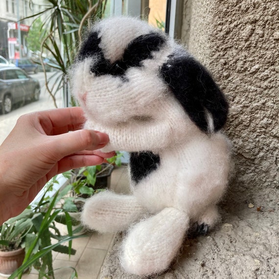 Crochet Holland Lop Bunny Realistic Stuffed Rabbit Knitted Holland