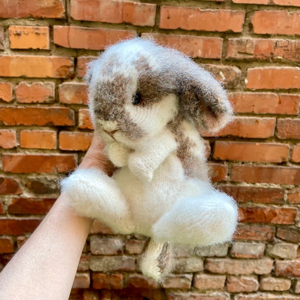 Realistic bunny knitted from foto Crochet holland lop bunny Realistic stuffed rabbit Knitted holland lop bunny Realistic rabbit toy