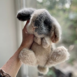 Realistic bunny knitted from foto Custom order Crochet holland lop bunny Realistic stuffed rabbit Knitted holland lop bunny Realistic bunny