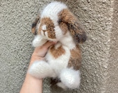 Crochet holland lop bunny Realistic stuffed rabbit Knitted holland lop bunny Realistic rabbit Realistic bunny toy Knitted rabbit Knit bunny