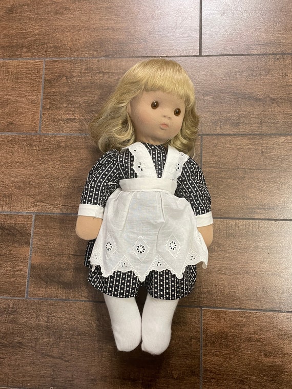 Buy STUPSI VINTAGE DOLL Beautiful Fabric German Doll seated