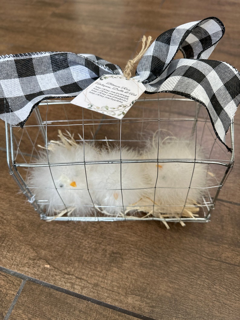 Baby Chicks SET 3 Nest Chickens in Cage Straw NOVOGRATZ Brand New Etsy