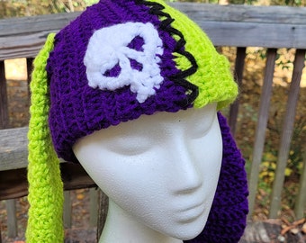 Skull bunny ear beanie